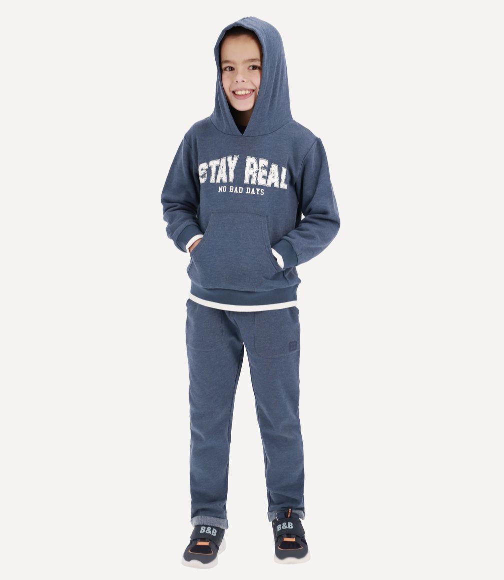 Polerón Stay Real Niño Azul Marino 4 Kids-1