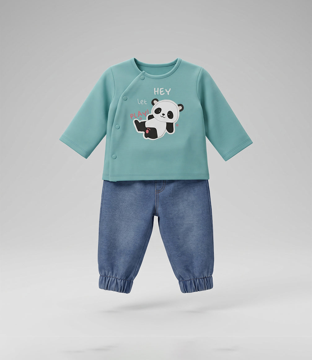Conjunto recién nacido con panda V13221270276 menta 4 Kids-0