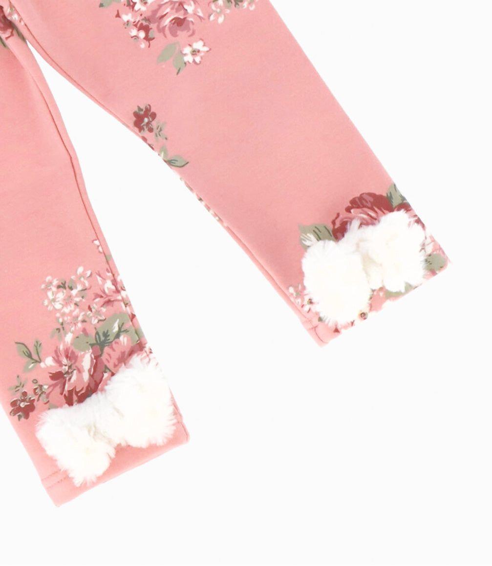 Conjunto bebé de polerón y calzas blanco Limonada-4