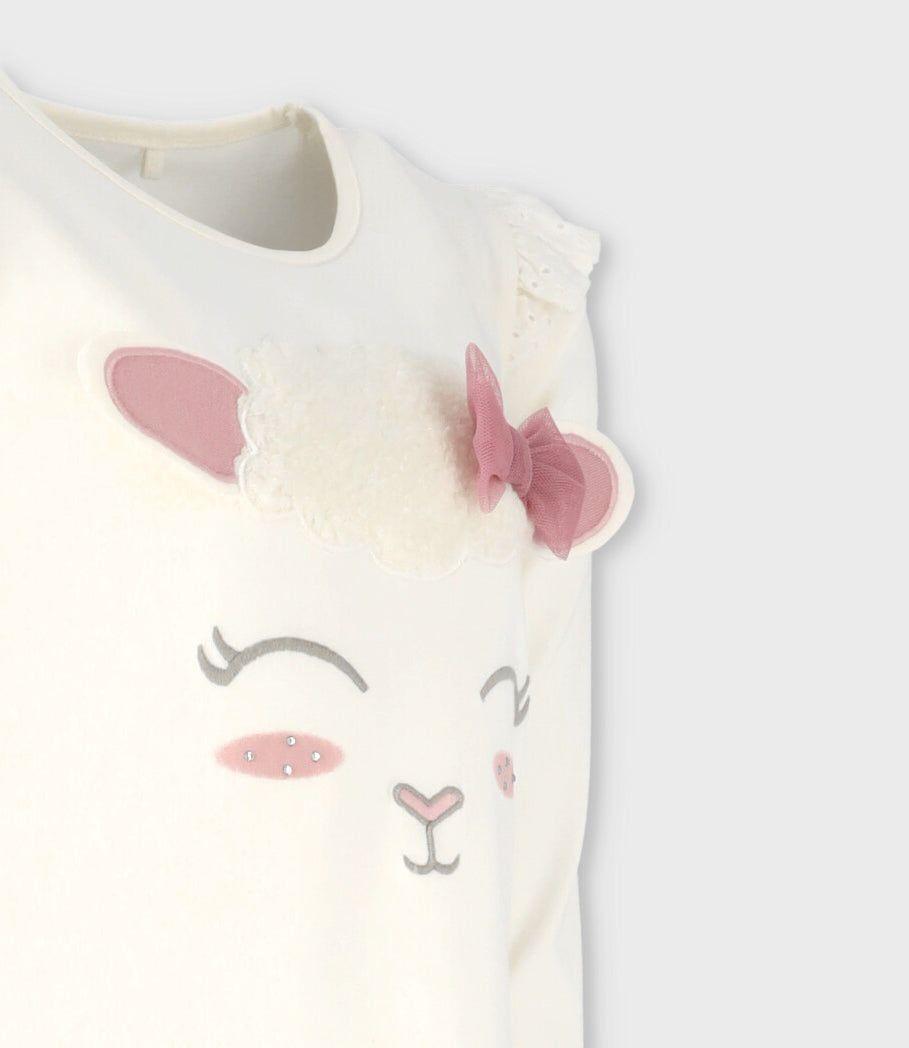 Polera niña con vuelos blanco Limonada-2