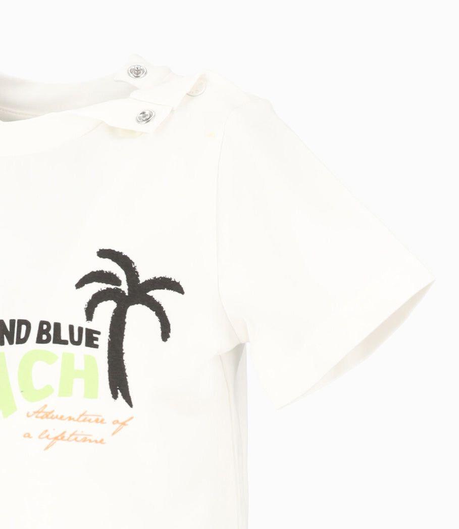Polera manga corta bebé beach crudo Black and Blue-2