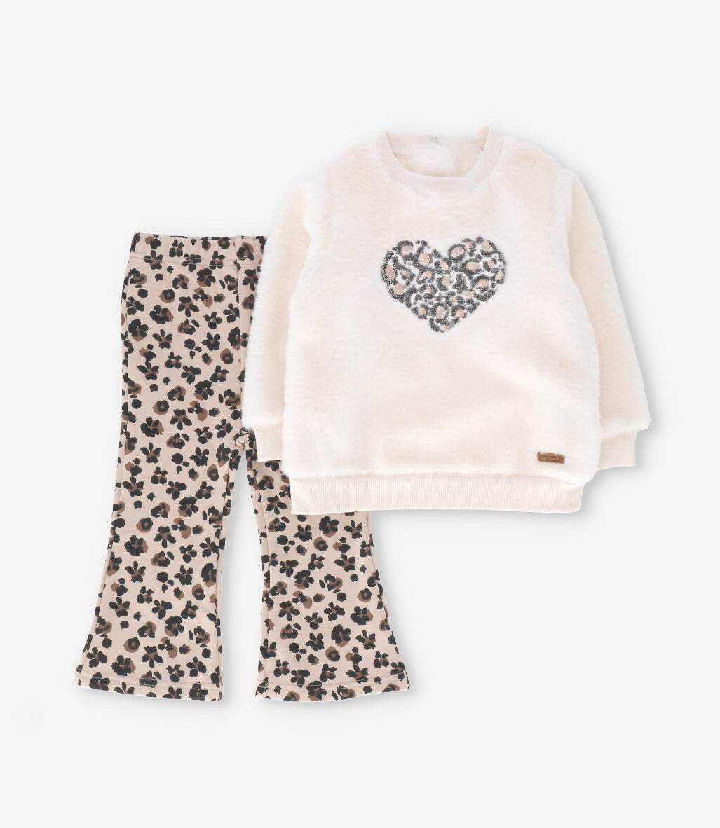 Conjunto niña animal print crudo Limonada-1