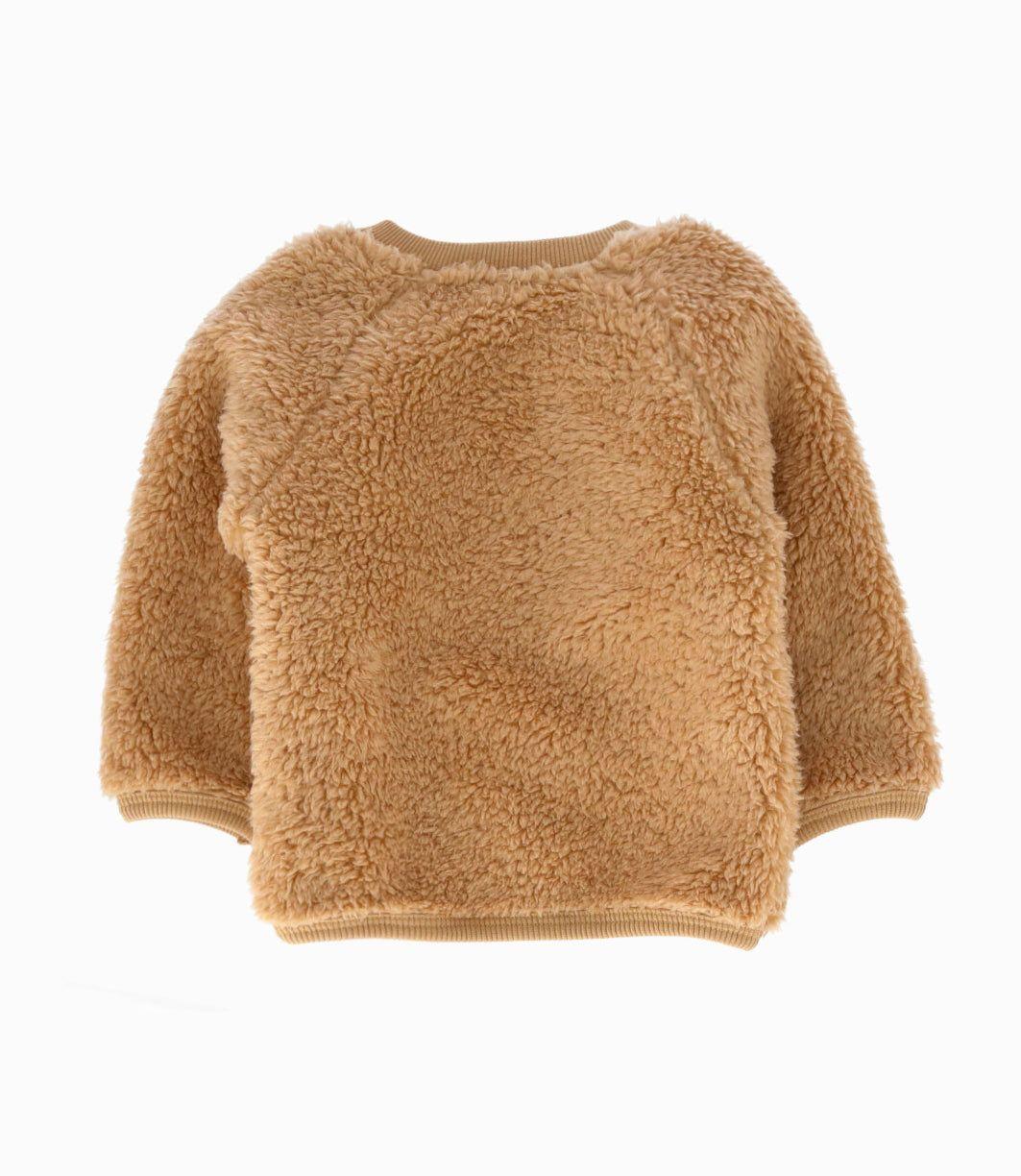 Buzo recién nacido sherpa beige Black and Blue-2