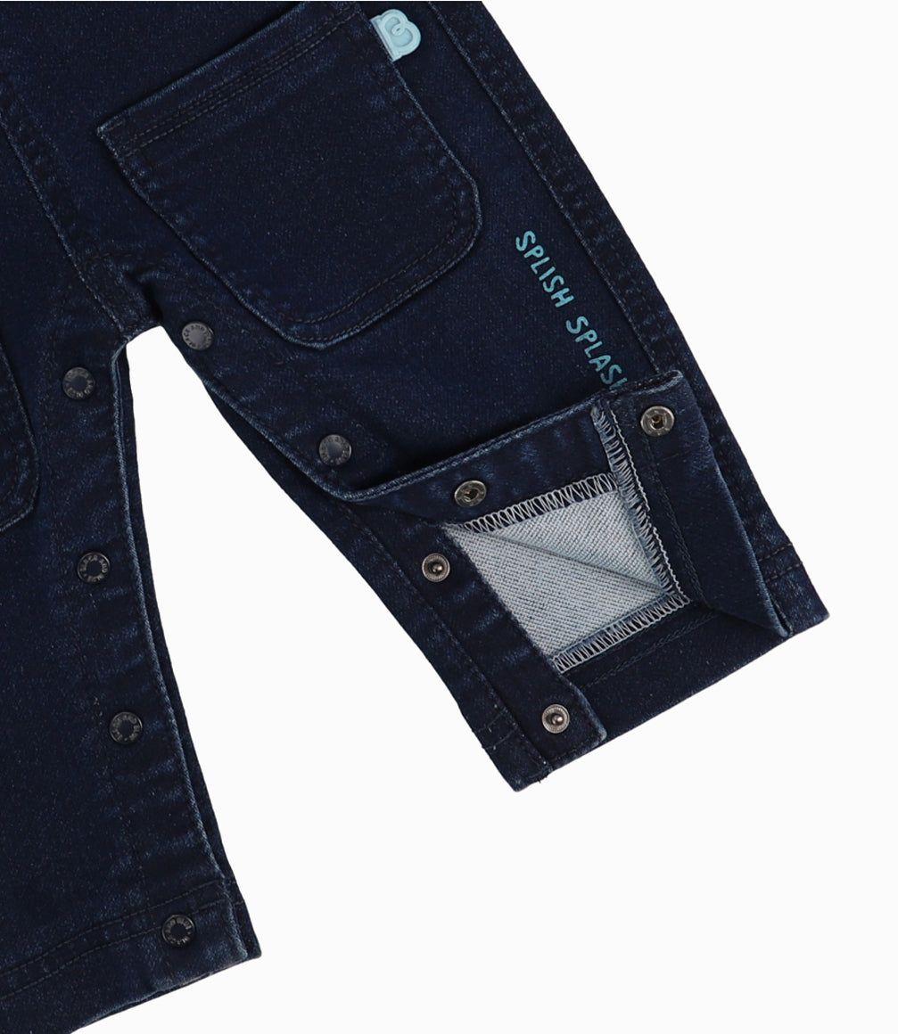 Jardinera Recién Nacido Con Ballena Azul-7