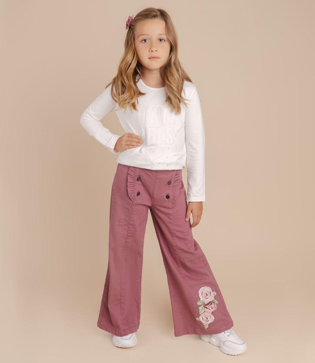 Pantalón Niña Con Cintura Elasticada Limonada Uva-0