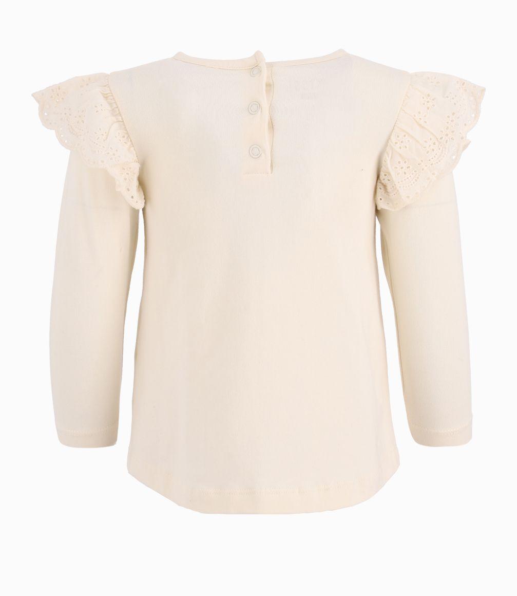 Polera Bebé Niña Con Vuelos Crudo-1