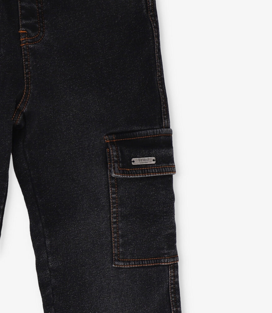 Jeans niño cargo denim gris 4 Kids-3