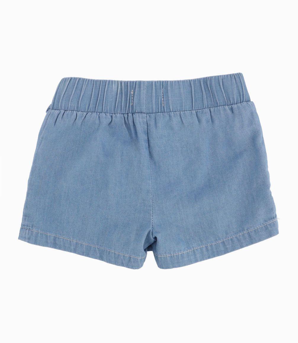 Short Bebé Niña Falda Short Denim Celeste-8