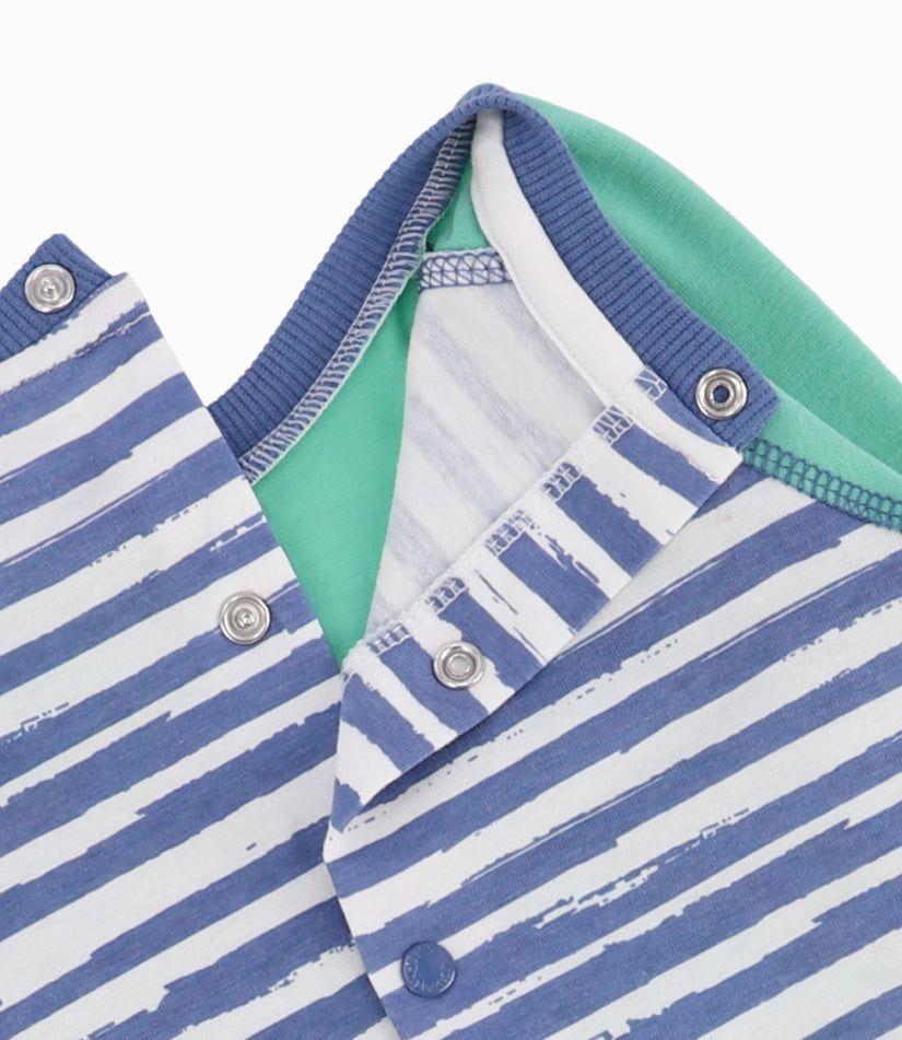 Enterito Recién Nacido Con Dinosaurio Y Rayas-3