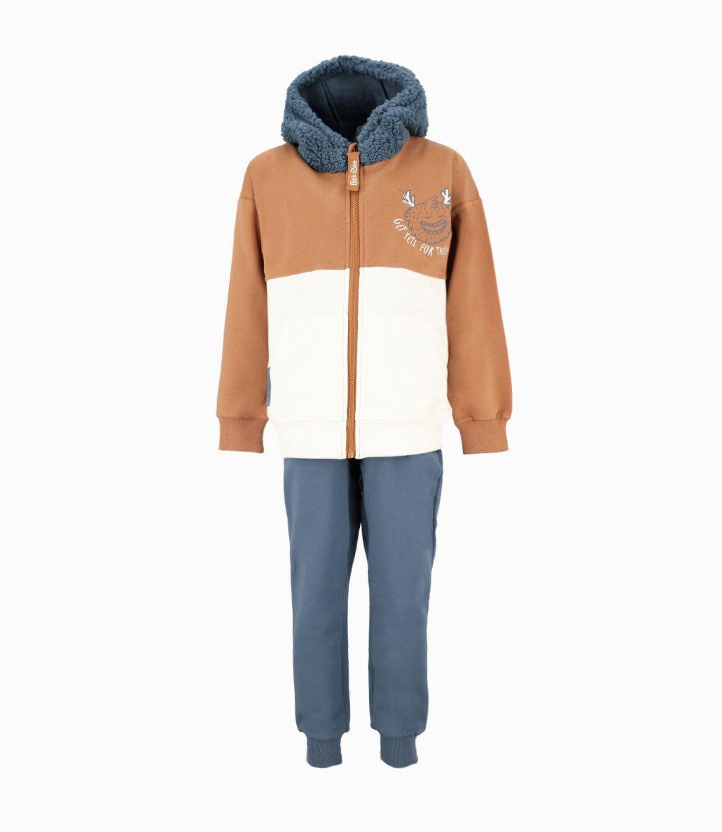 Conjunto niño de polerón y pantalón camel Black and Blue-0