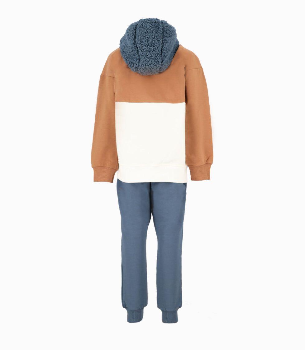 Conjunto niño de polerón y pantalón camel Black and Blue-1