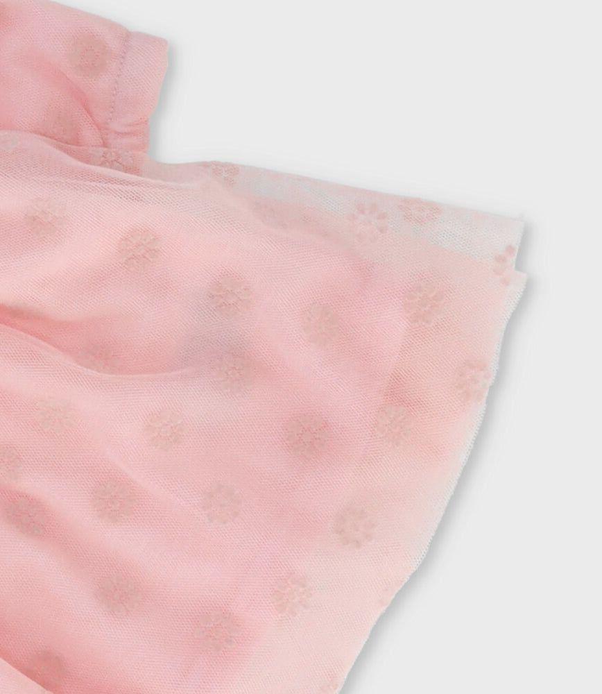 Vestido recién nacida con vuelos rosado Limonada-2