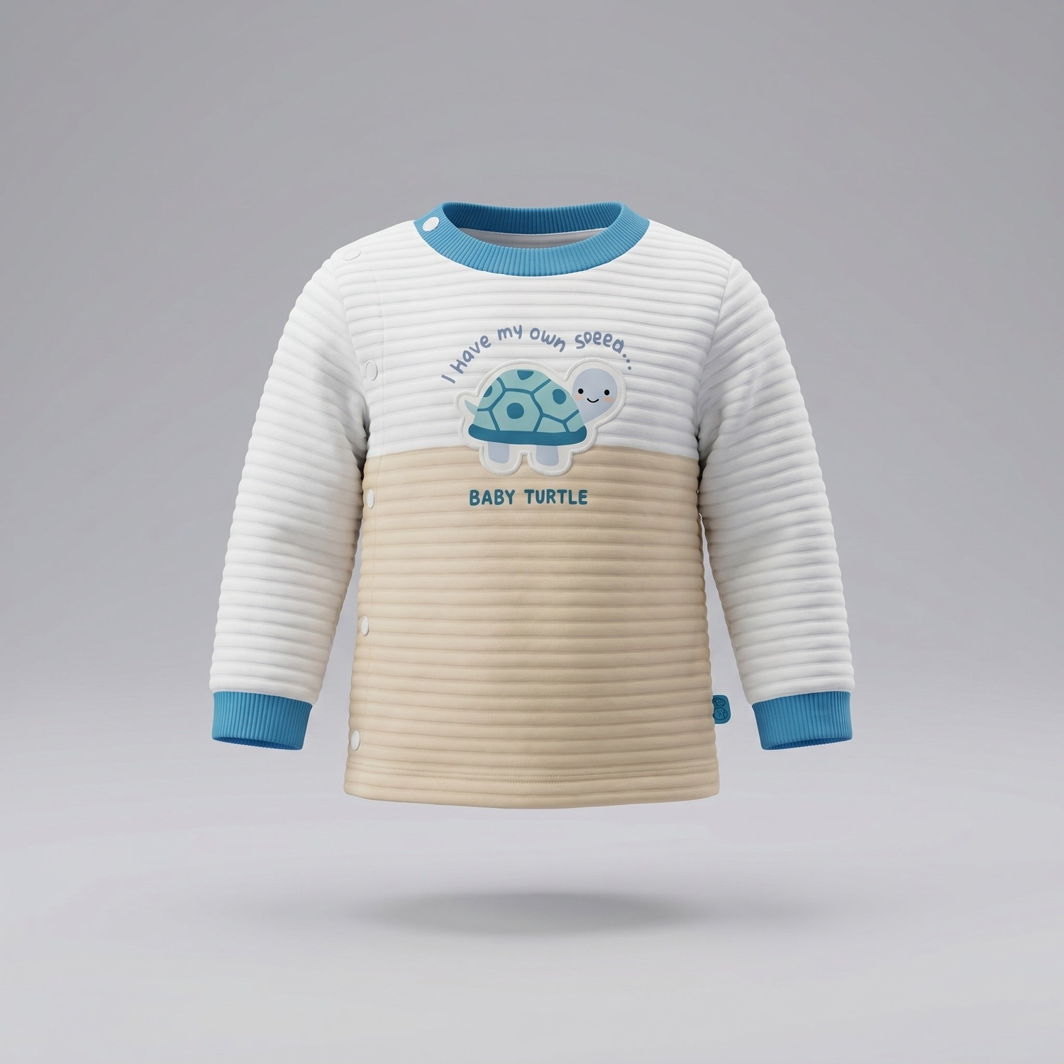 Buzo recién nacido tortuga B13191270303 crudo Black and blue-1