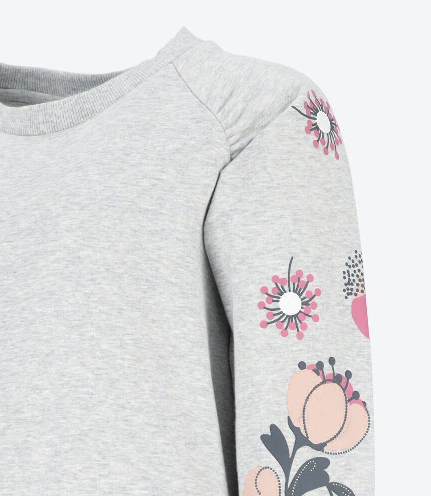Conjunto niña con flores gris 4 Kids-2