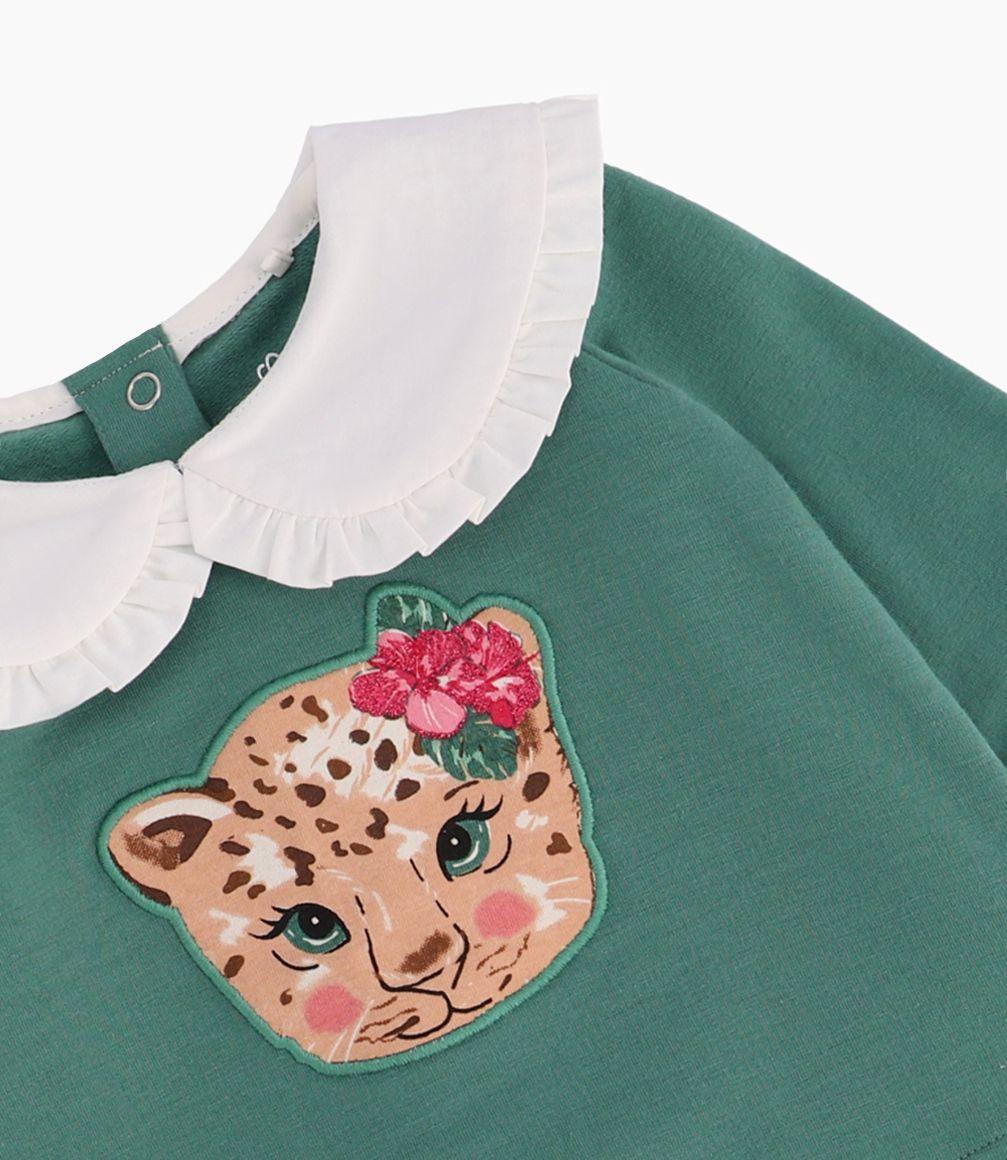 Conjunto Recién Nacida Polerón Y Calzas Limonada Verde-1