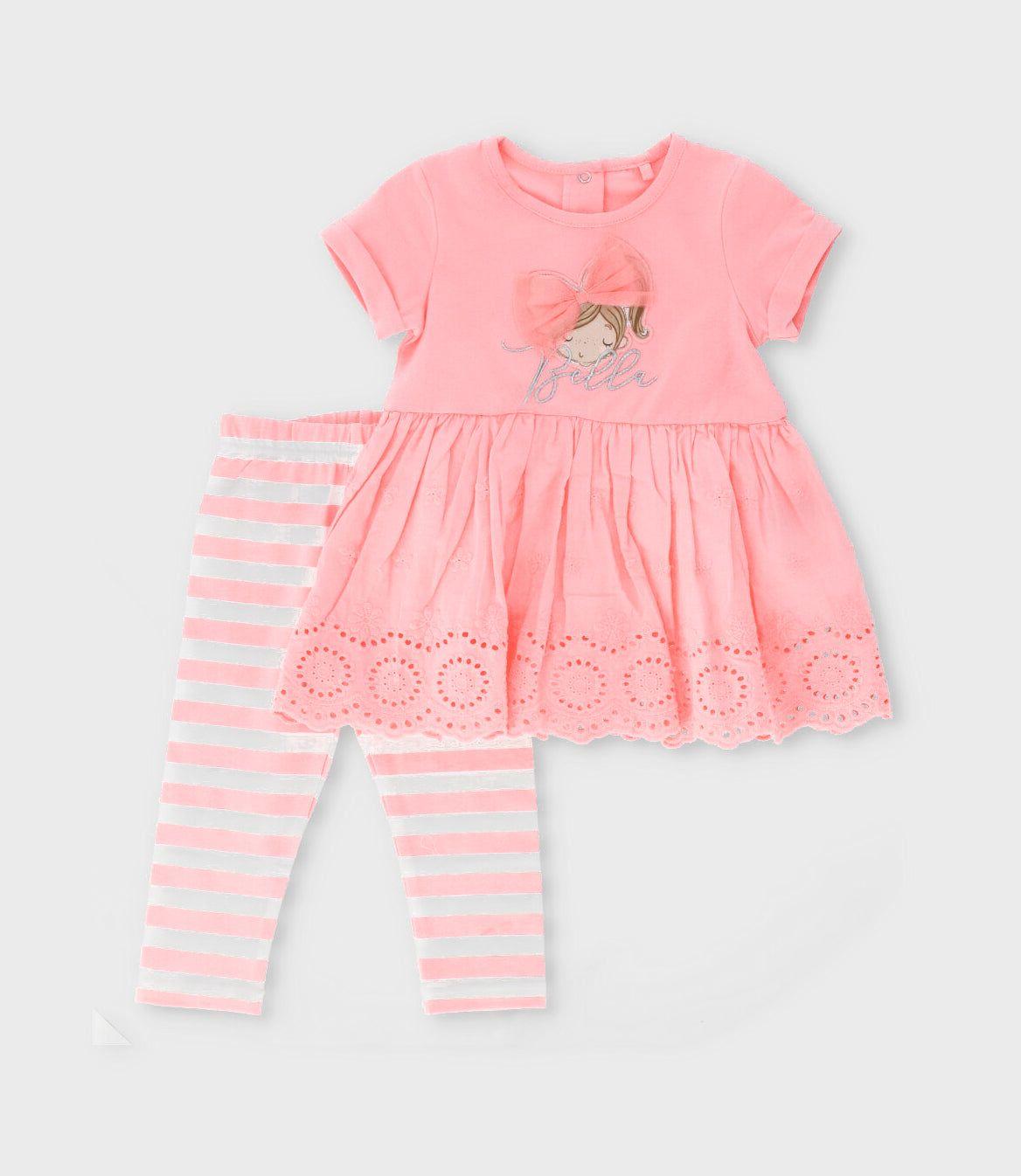 Conjunto bebé con bordado coral Limonada-1