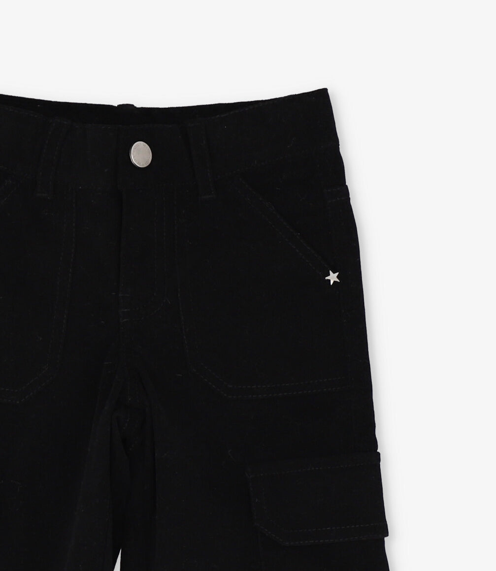 Pantalón niña cargo negro 4 Kids-2