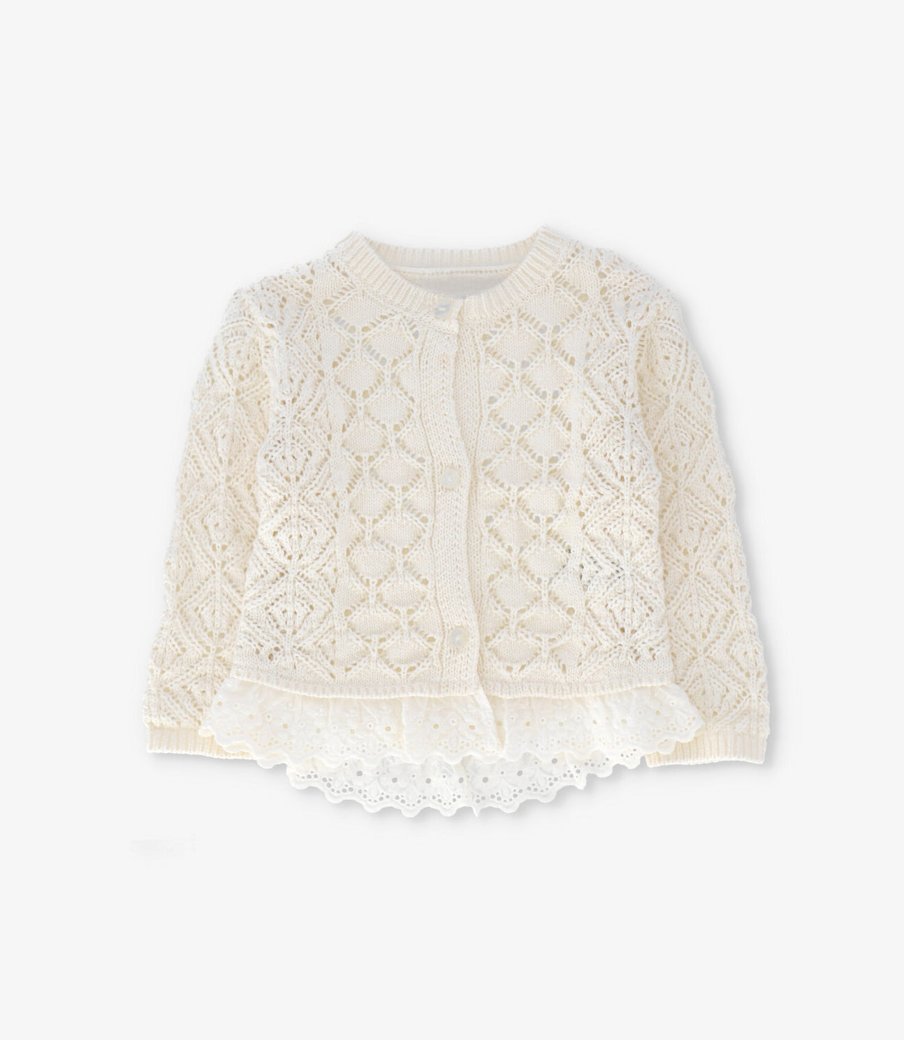 Chaleco bebé con vuelos crudo Limonada-1