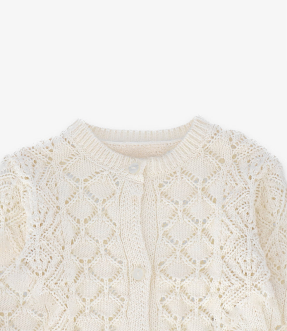 Chaleco bebé con vuelos crudo Limonada-3