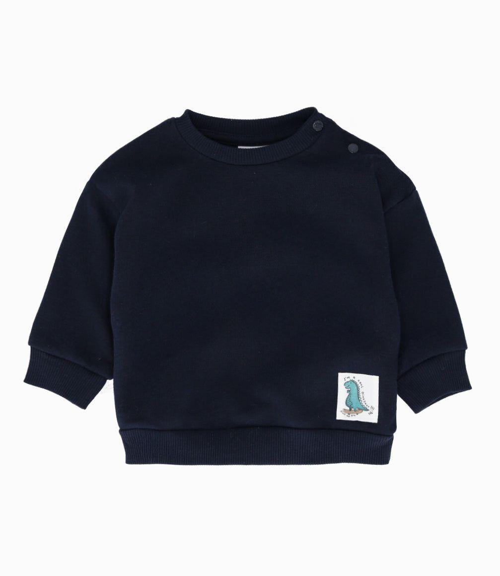 Polerón bebés básico azul marino Black and Blue-0