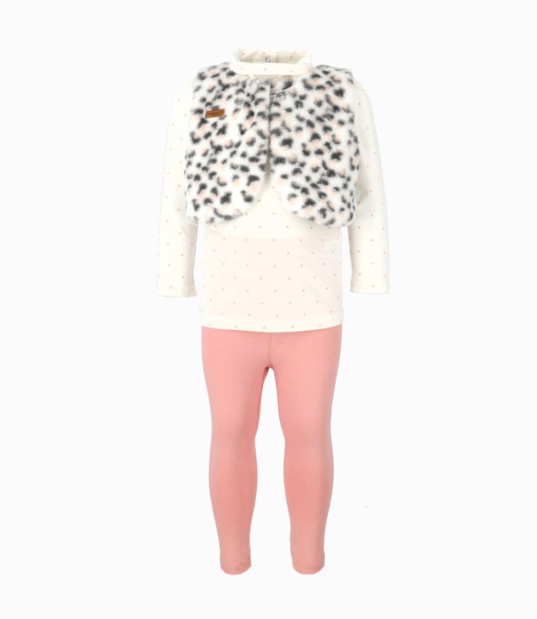 Conjunto bebés con bolero rosa Limonada-0