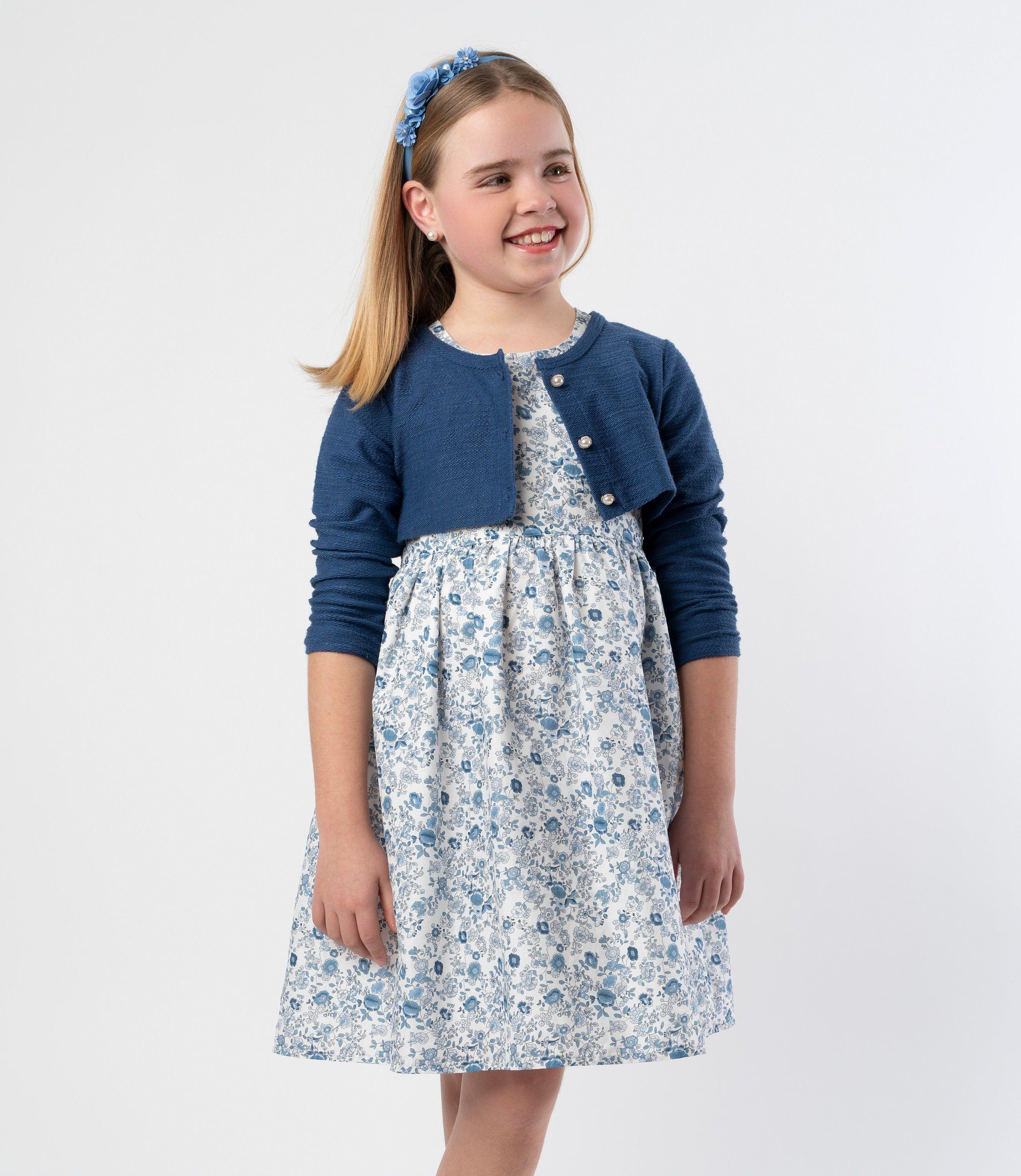 Vestido niña floreado azul marino Limonada-0