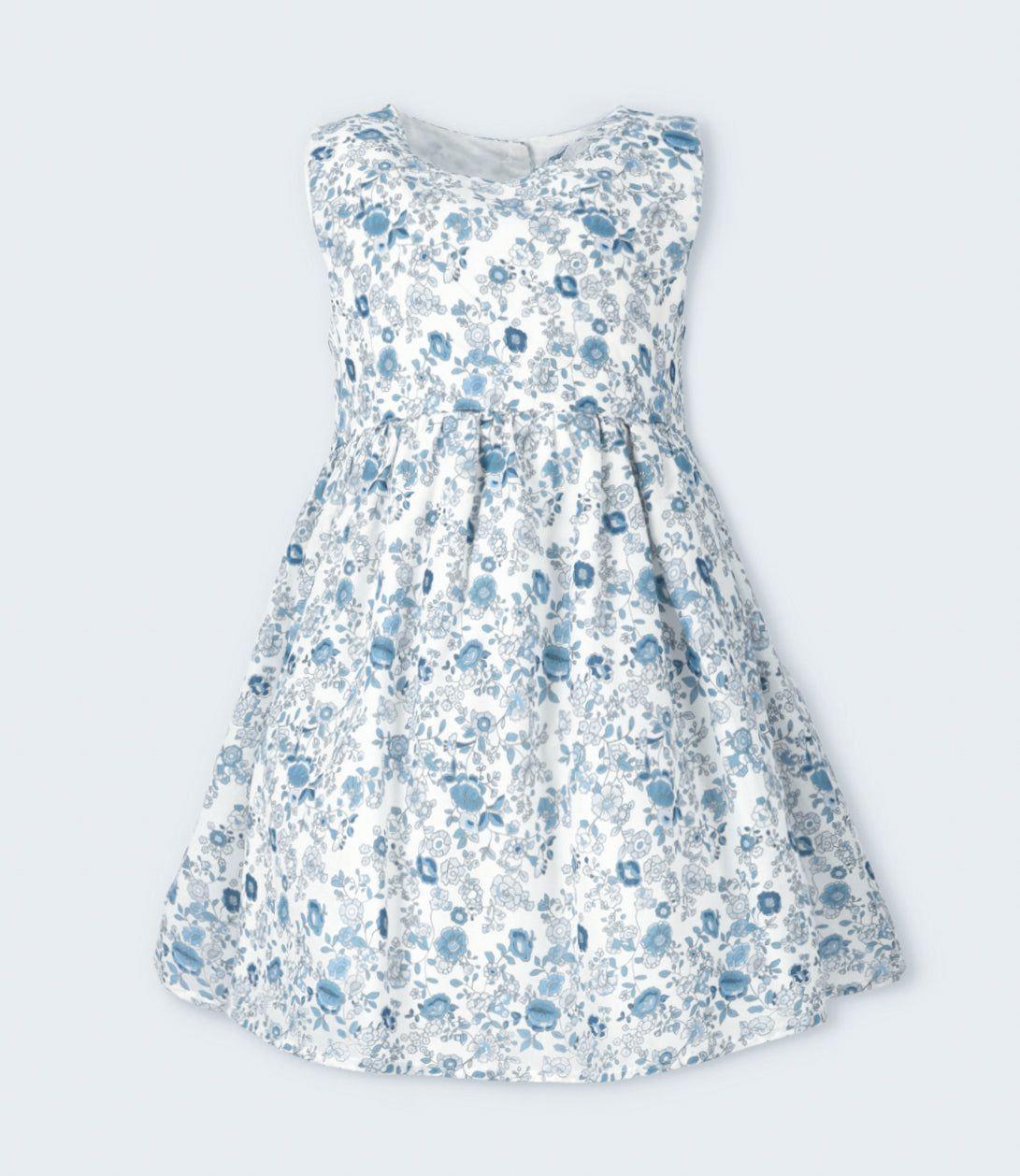 Vestido niña floreado azul marino Limonada-4