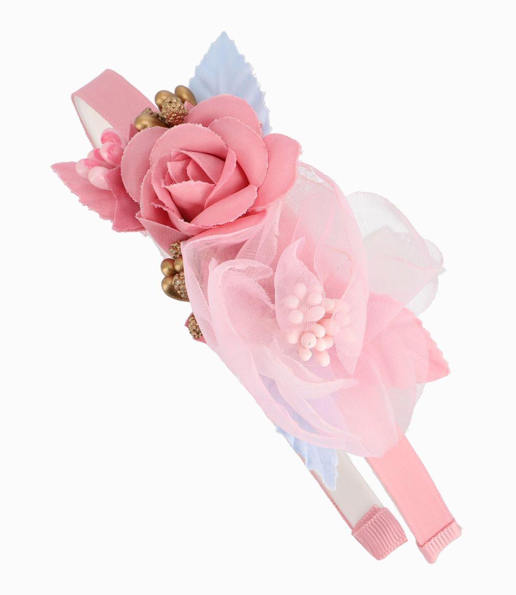 Cintillo Niña Con Flores 4 Kids Rosado-1