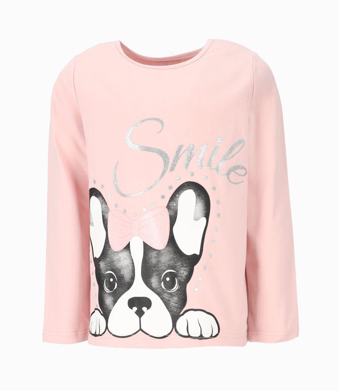Polera niña con perrito rosado Limonada-0