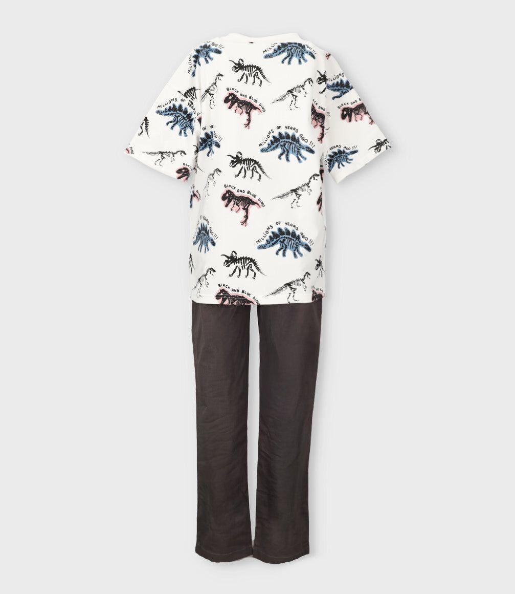 Conjunto niño con dinosaurios crudo Black and Blue-2