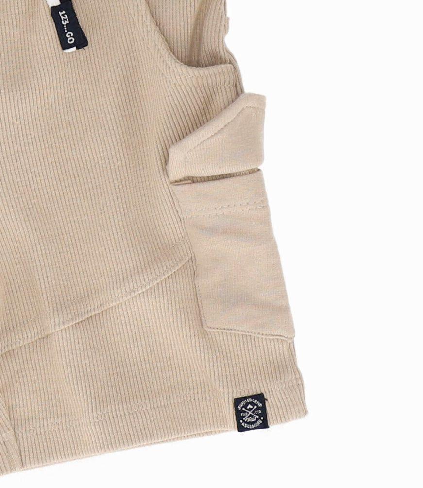Bermuda bebé cargo beige 4 Kids-2