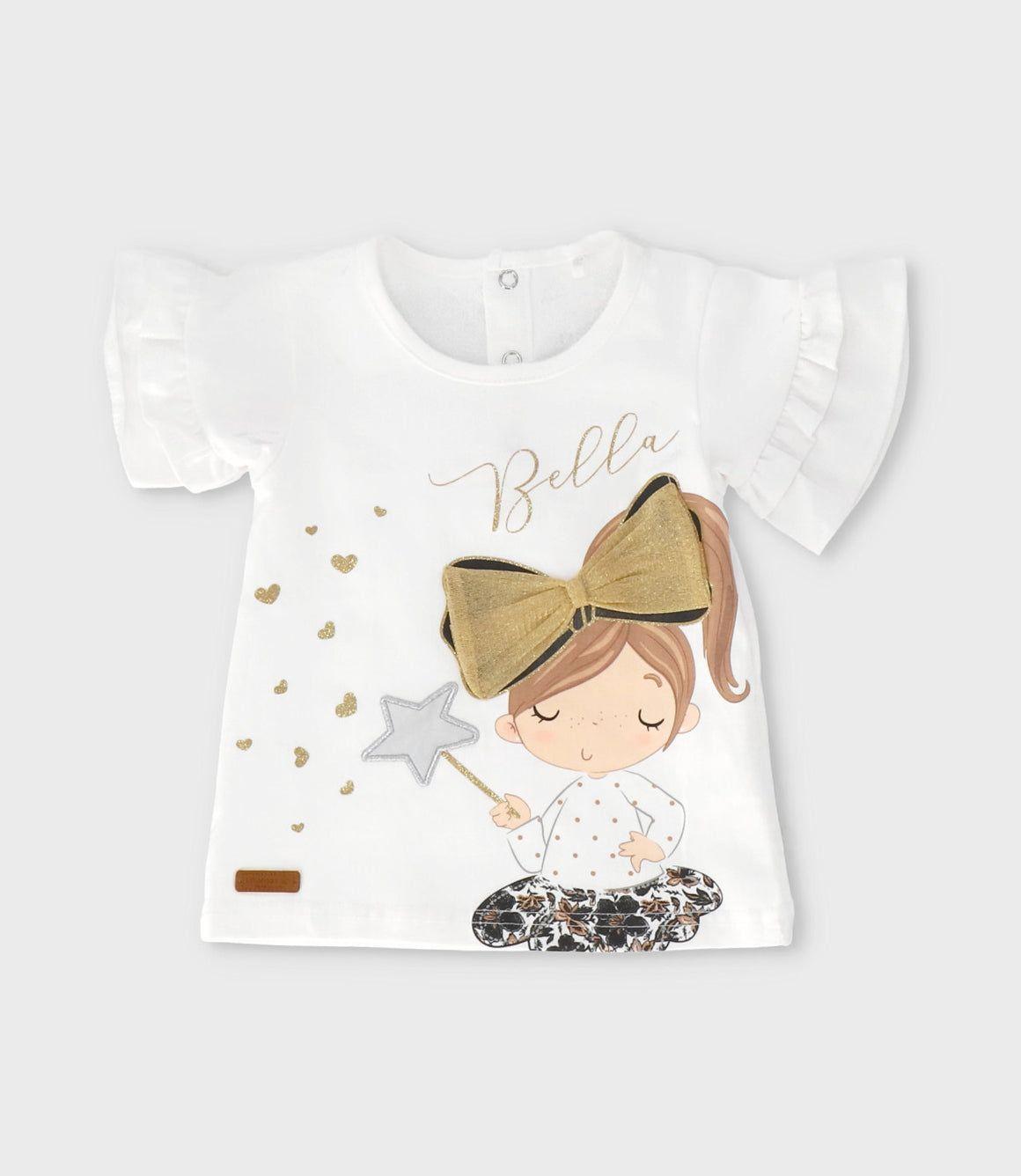 Conjunto bebé con estampado y puntos crudo Limonada-1