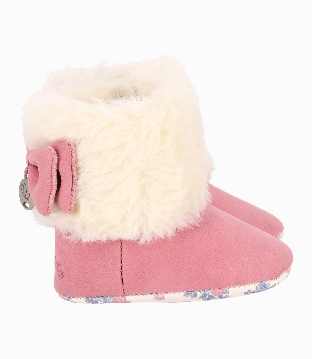 Bota Recién Nacida Sherpa Limonada Rosado-1