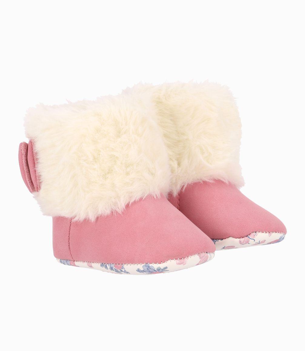 Bota Recién Nacida Sherpa Limonada Rosado-0