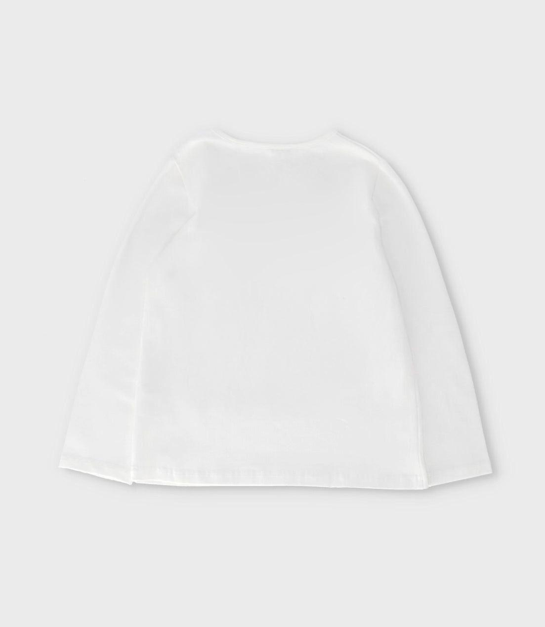 Polera manga larga niña con estampado crudo Limonada-1