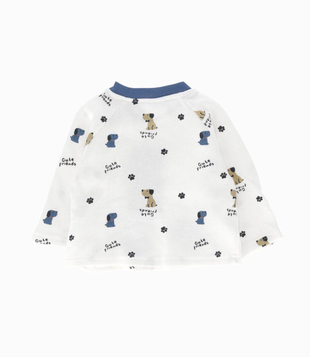 Conjunto recién nacido de perritos blanco Black and Blue-2