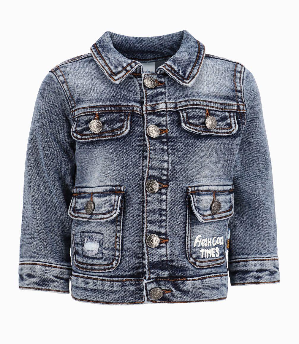Chaqueta Bebé Básica Denim Azul-6