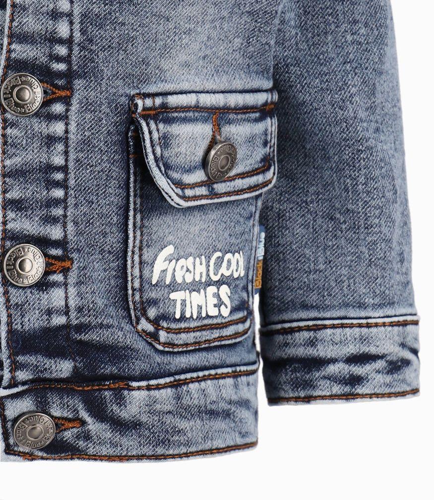 Chaqueta Bebé Básica Denim Azul-7
