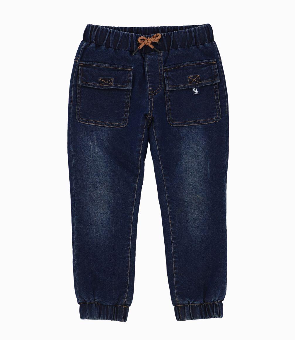 Jeans Niño Con Suspensores Black And Blue Denim Azul-0