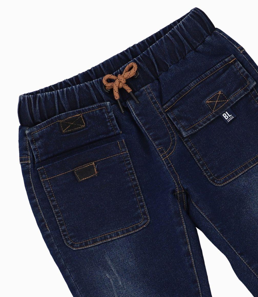 Jeans Niño Con Suspensores Black And Blue Denim Azul-2