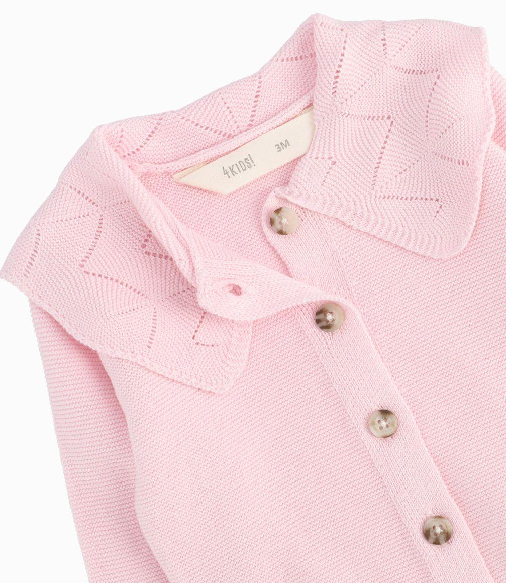 Chaleco Recién Nacida Con Vuelos Rosado-1