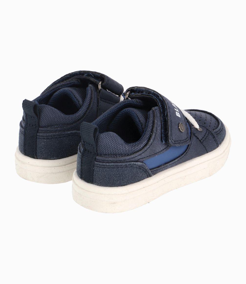 Zapatilla Suela Plana Bebé Niño Azul Marino Black and Blue-2