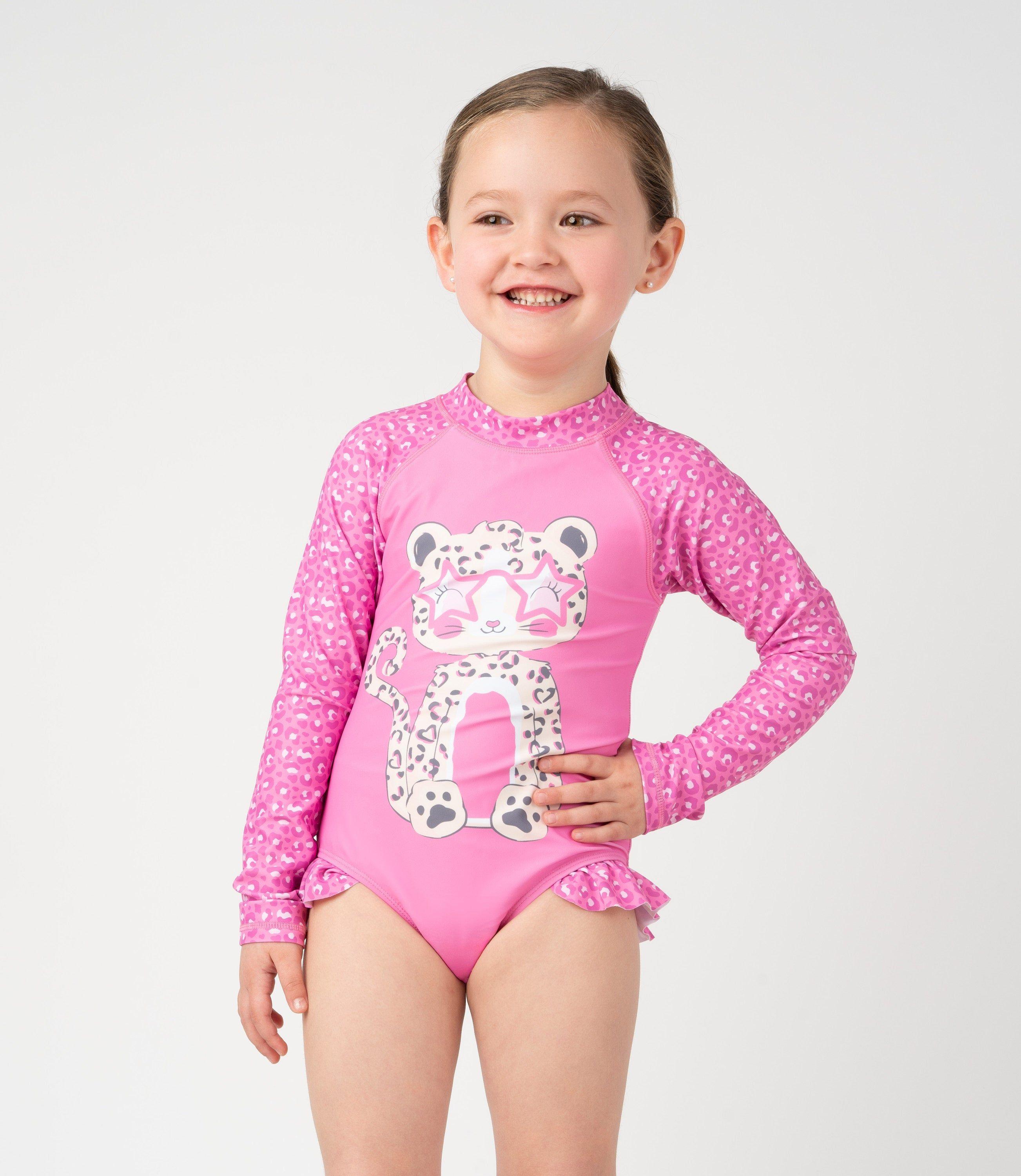 Traje de baño niña animal print rosado 4 Kids-0