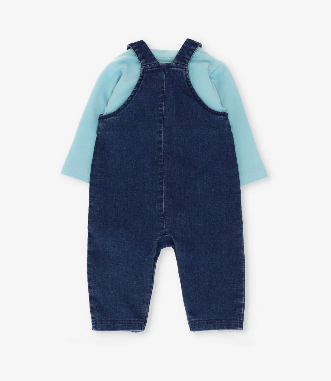 Conjunto recién nacido con jardinera azul Black and Blue-2