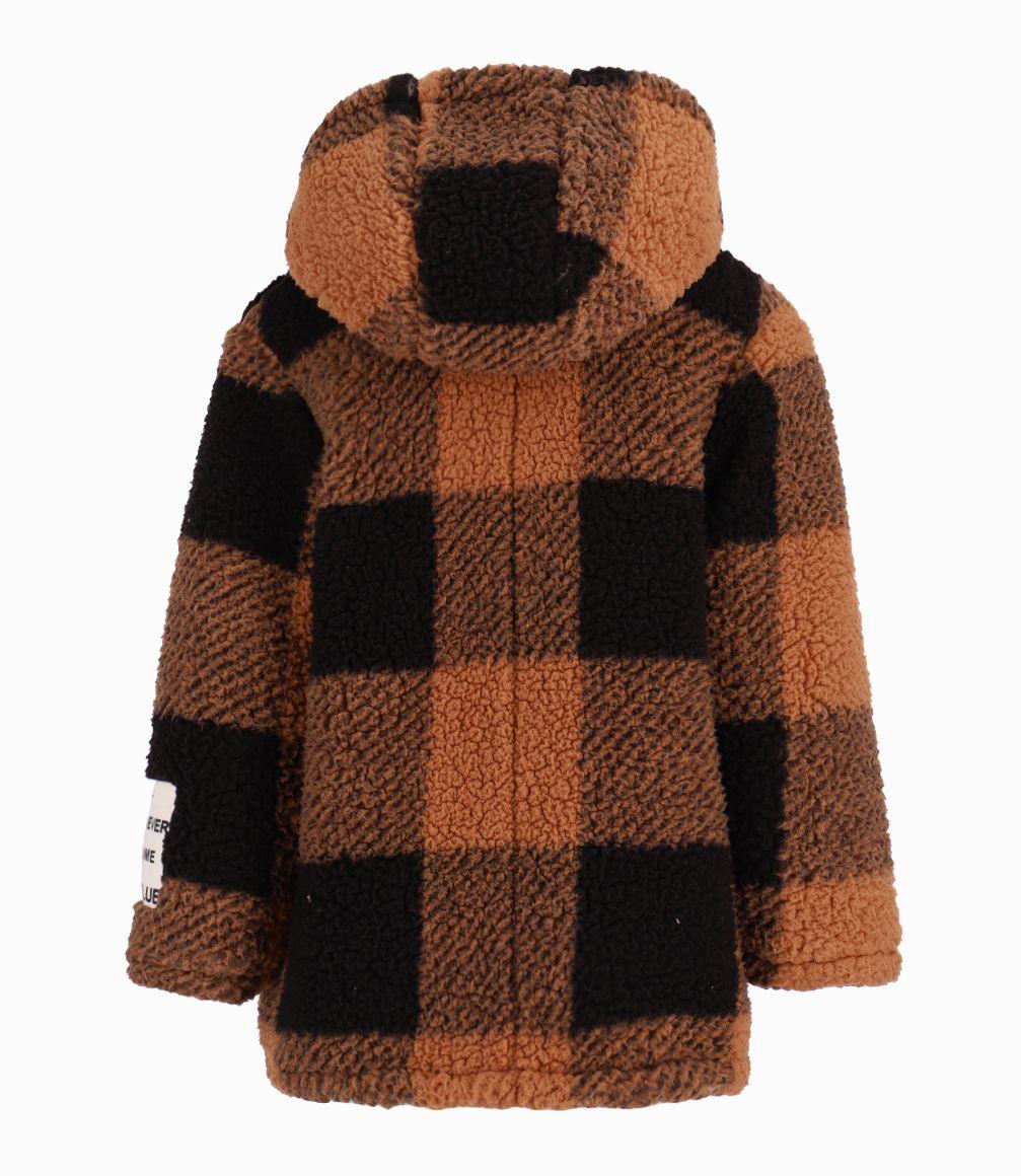 Abrigo niño cuadrillé camel Black and Blue-1