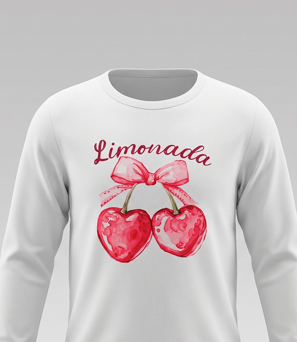 Polera manga larga niña cherry L11011270503 crudo Limonada-2
