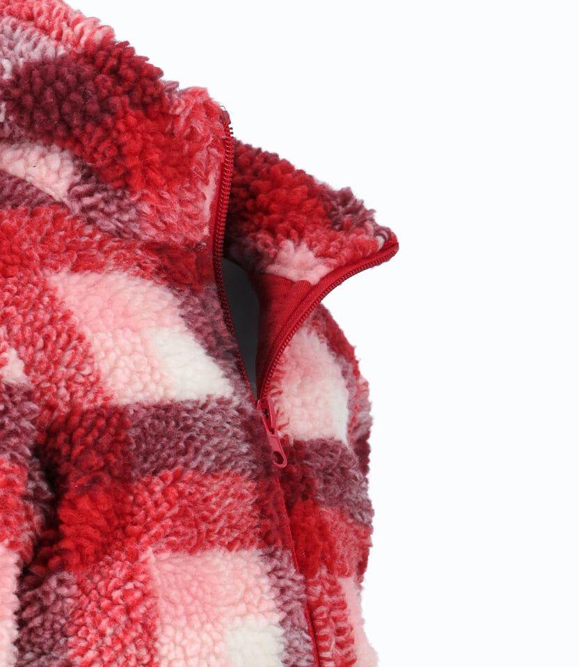 Polerón bebés cuadrillé rojo Limonada-2