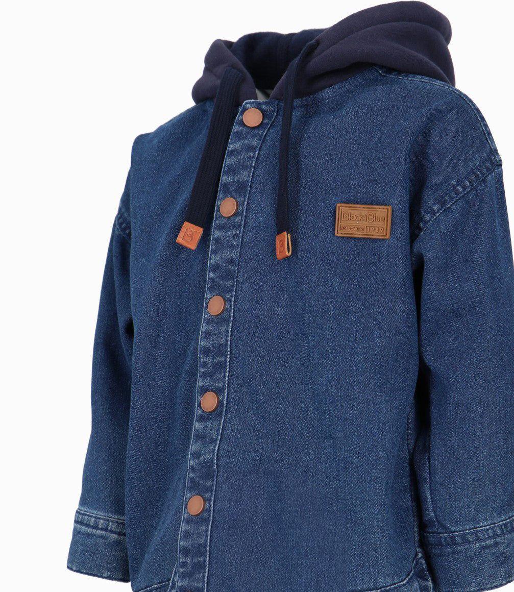 Camisa bebés cargo denim azul Black and Blue-2