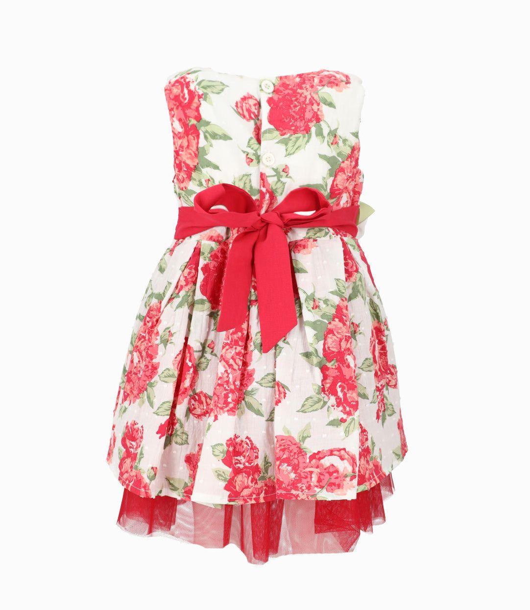 Vestido bebé con lazo rojo Limonada-2