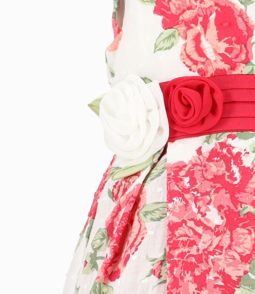 Vestido bebé con lazo rojo Limonada-3